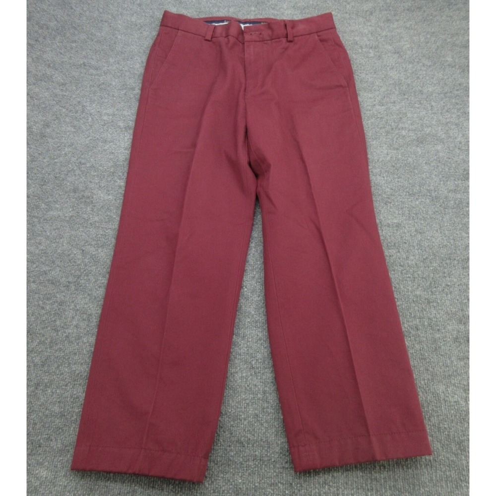 Brooks Brothers Mens Chinos Clark Fit Burgundy Straight Leg Cotton 32x30